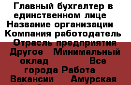 Главный бухгалтер в единственном лице › Название организации ­ Компания-работодатель › Отрасль предприятия ­ Другое › Минимальный оклад ­ 20 000 - Все города Работа » Вакансии   . Амурская обл.,Архаринский р-н